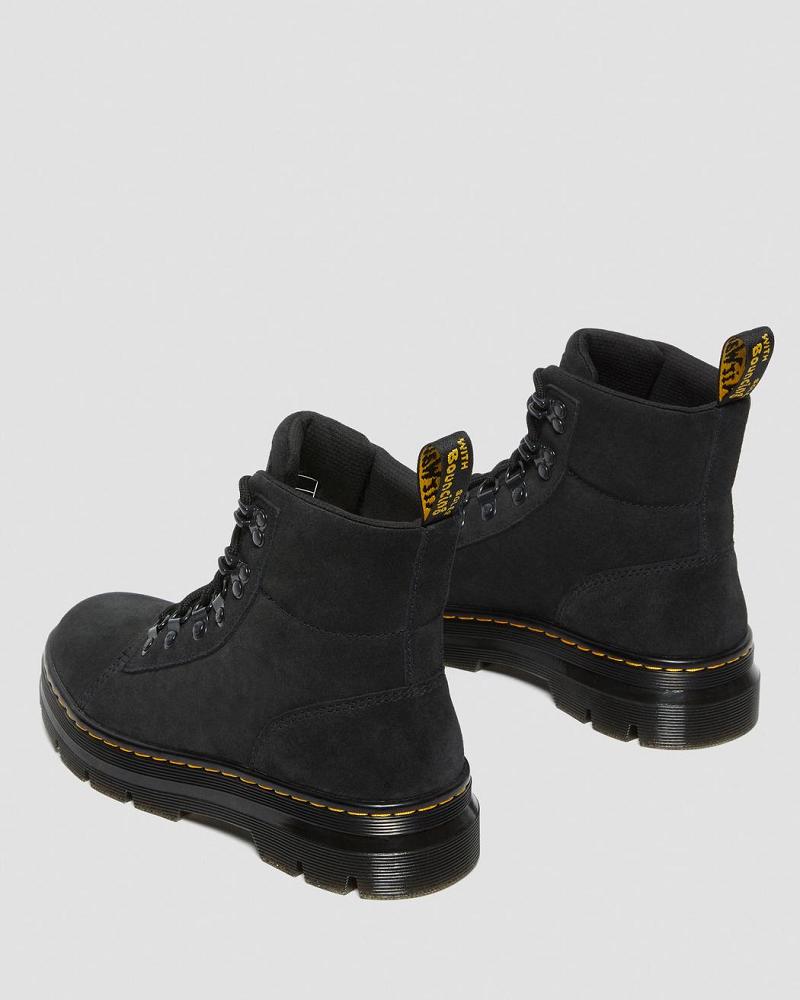 Dr Martens Combs Women Semsket Skinn Ankelstøvletter Dame Svarte | Norge 708UZG
